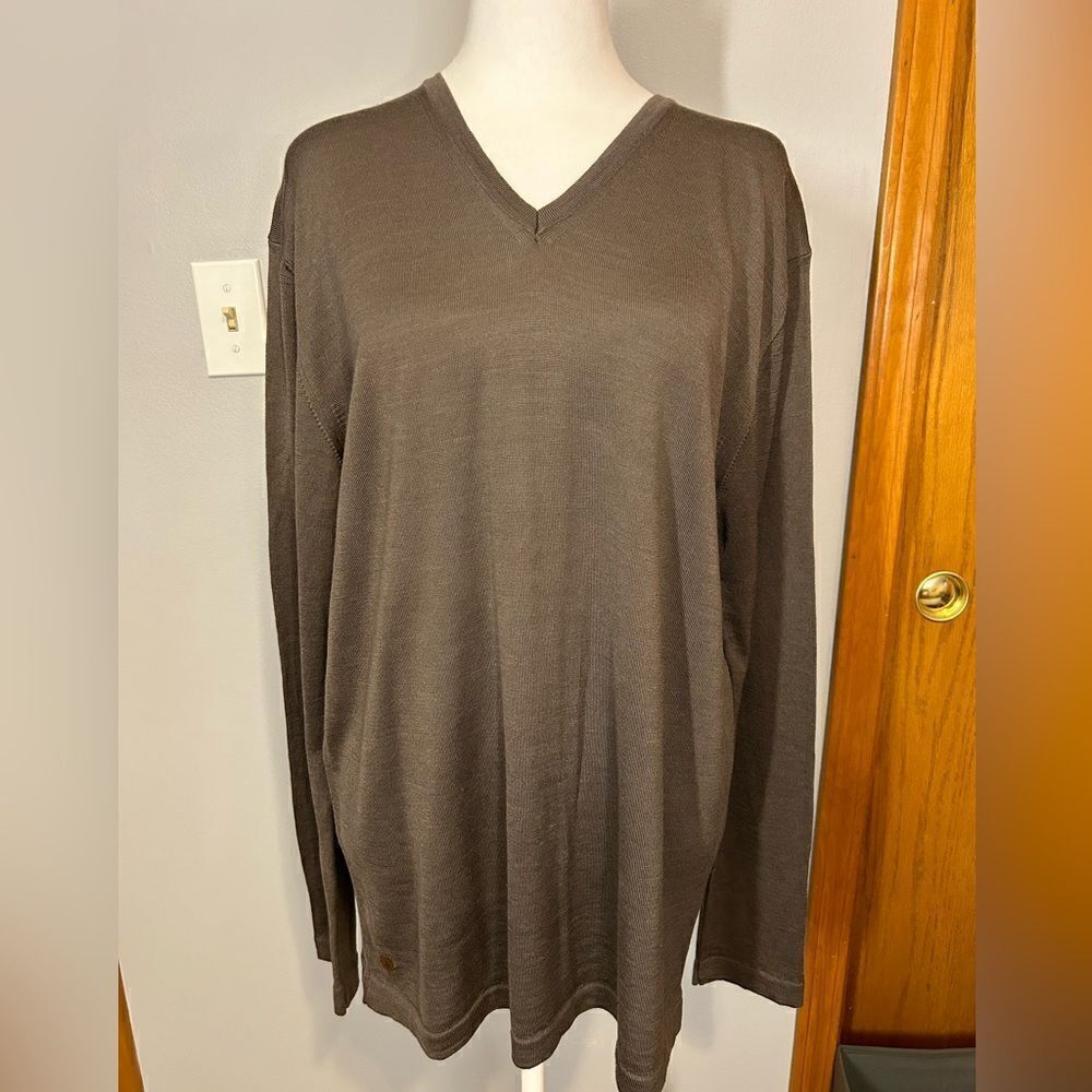 NWOT Jacques‎ Britt merino wool and silk vneck sweater size XL BIN M